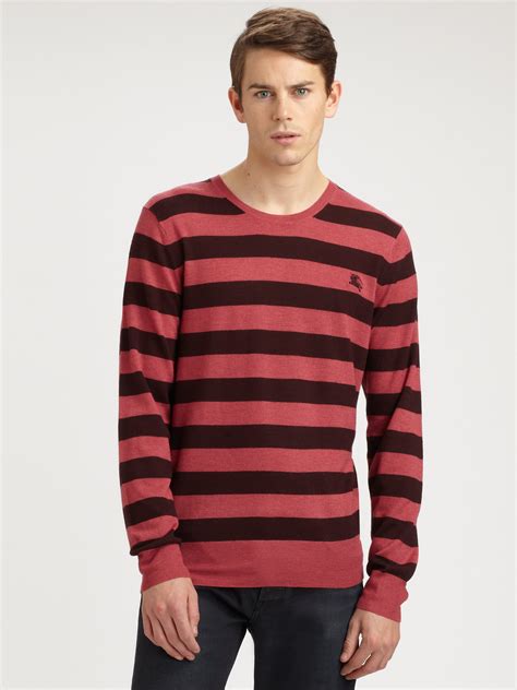 burberry brit red double cuff sweater|burberry clothing for men.